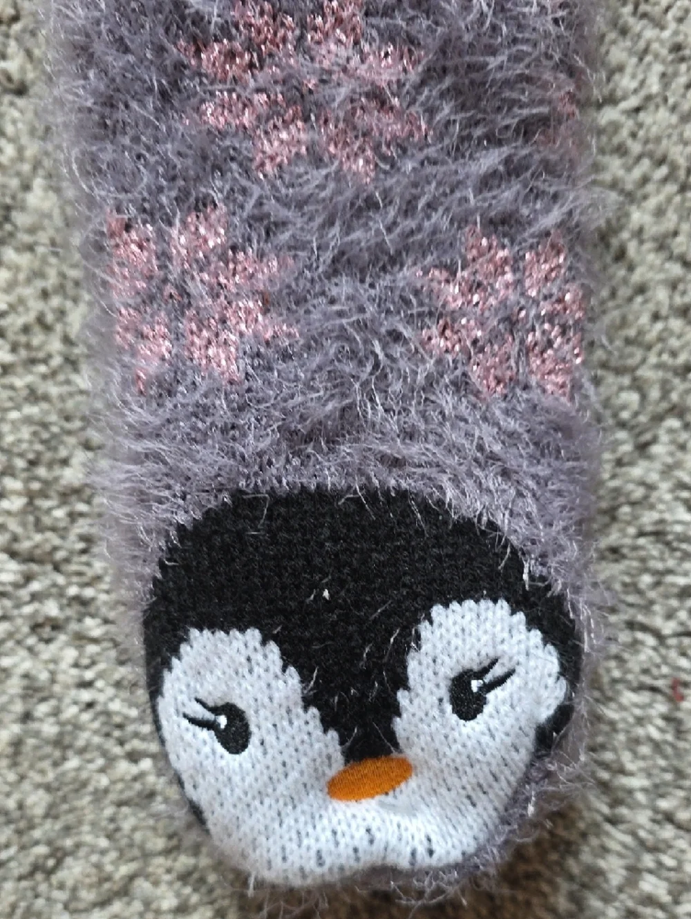 Cozy Critter Women's Plush Penguin Fuzzy Socks